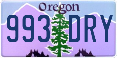 OR license plate 993DRY