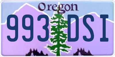 OR license plate 993DSI