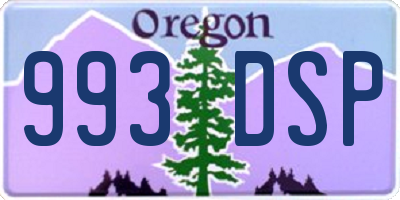 OR license plate 993DSP