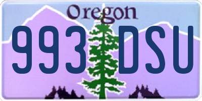 OR license plate 993DSU