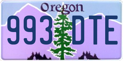 OR license plate 993DTE