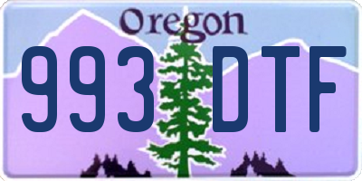 OR license plate 993DTF