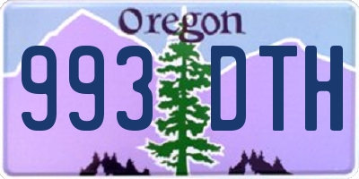 OR license plate 993DTH