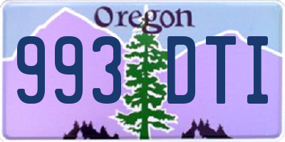 OR license plate 993DTI