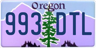 OR license plate 993DTL