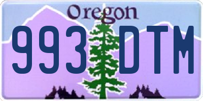 OR license plate 993DTM