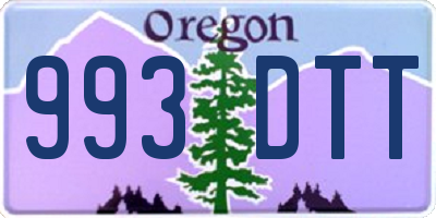 OR license plate 993DTT