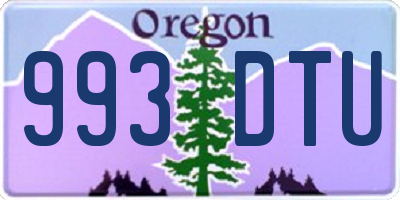 OR license plate 993DTU