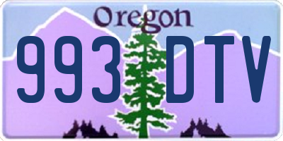 OR license plate 993DTV