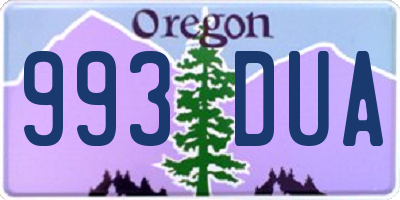 OR license plate 993DUA