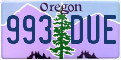 OR license plate 993DUE