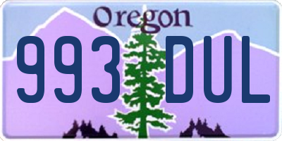 OR license plate 993DUL