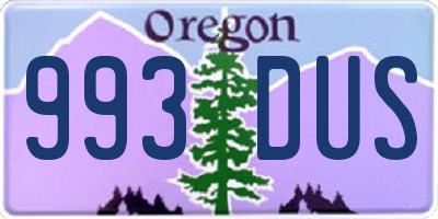 OR license plate 993DUS