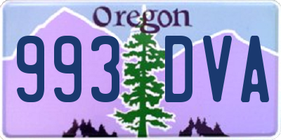 OR license plate 993DVA