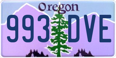 OR license plate 993DVE