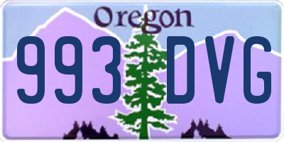OR license plate 993DVG