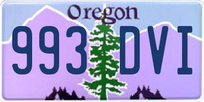 OR license plate 993DVI