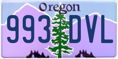 OR license plate 993DVL
