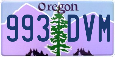 OR license plate 993DVM