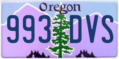 OR license plate 993DVS