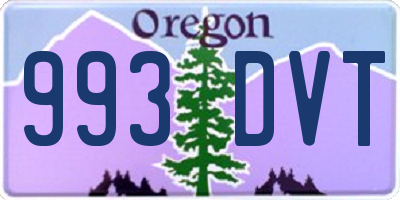 OR license plate 993DVT