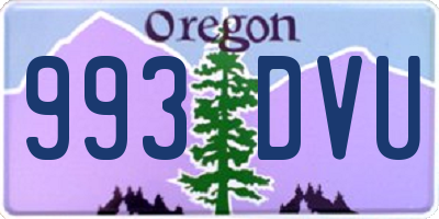 OR license plate 993DVU