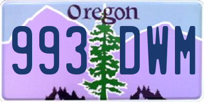 OR license plate 993DWM