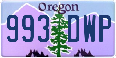 OR license plate 993DWP
