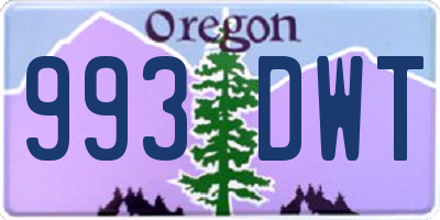 OR license plate 993DWT