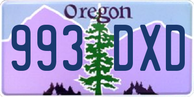 OR license plate 993DXD