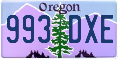 OR license plate 993DXE