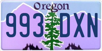 OR license plate 993DXN