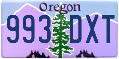 OR license plate 993DXT