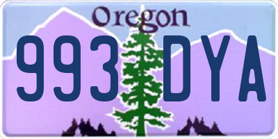 OR license plate 993DYA