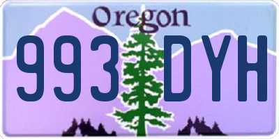 OR license plate 993DYH