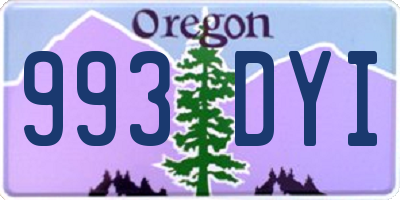OR license plate 993DYI