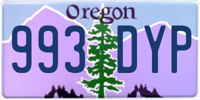 OR license plate 993DYP