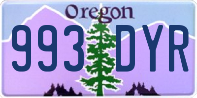 OR license plate 993DYR