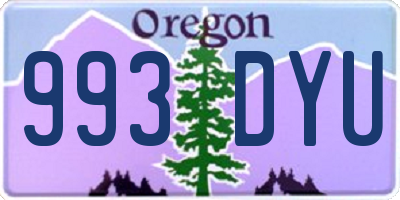 OR license plate 993DYU
