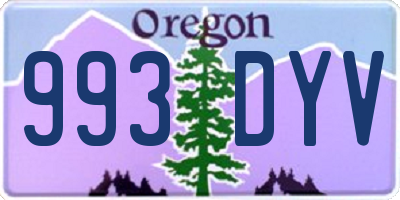 OR license plate 993DYV