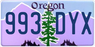 OR license plate 993DYX