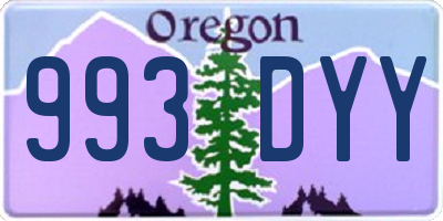 OR license plate 993DYY