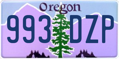 OR license plate 993DZP