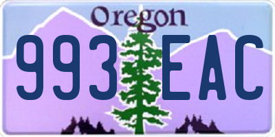 OR license plate 993EAC