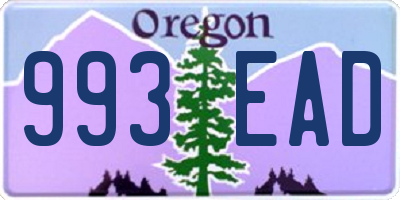 OR license plate 993EAD
