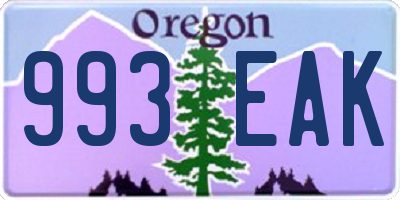 OR license plate 993EAK