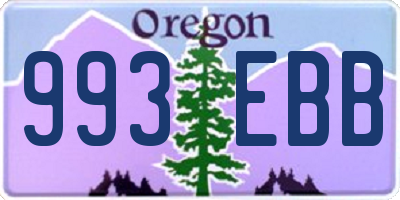 OR license plate 993EBB