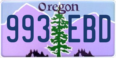 OR license plate 993EBD