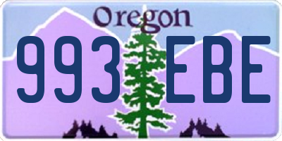 OR license plate 993EBE