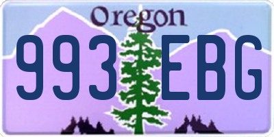 OR license plate 993EBG